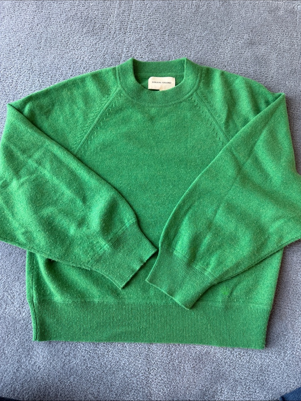 Loulou Studio Vibrant Green Crewneck Sweater